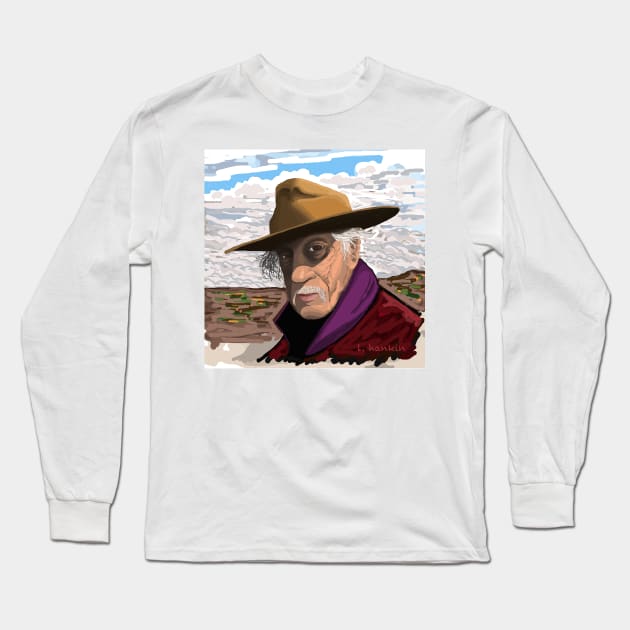 Cowboy Long Sleeve T-Shirt by LarryHankin